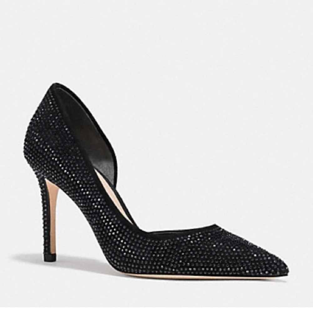 Ada Coach Tibby Suede with stones heels